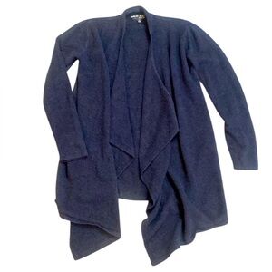 Barefoot Dreams Black Bamboo Chic Lite Calypso Wrap Open Front Cardigan S/M Soft